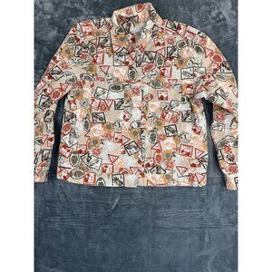 Christopher & Banks Womens Multi-Color Button-Up Jacket Small Size